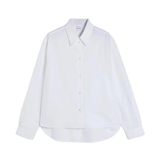 Aspesi Relaxed Fit Katoenen Overhemd - Dames - Blouses & Shirts - Wit - Maat: M Katoen