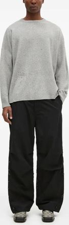 Undercover Maglione girocollo con ricamo - Grigio