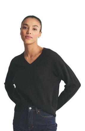 Naadam Signature Cashmere Classic V-Neck Sweater in Black at Nordstrom, Size Xx-Small