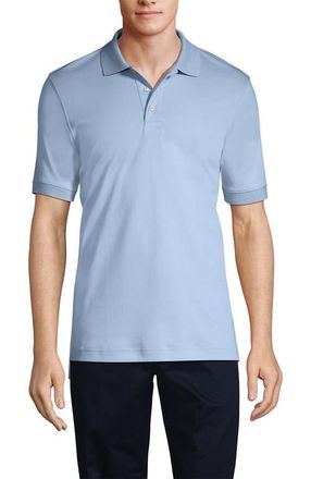 Lands End School Uniform Long Sleeve Interlock Polo Shirt in Blue at Nordstrom, Size Xx-Large