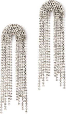 Deepa Gurnani Warren Crystal Drop Earrings in Silver at Nordstrom