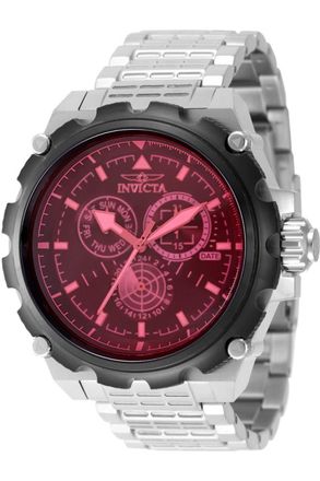 Invicta Coalition Forces 49200 Herenhorloge - Quartz Uurwerk - Roestvrij Staal met Roze Wijzerplaat - 50 mm