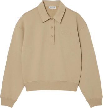 Lacoste logo-patch polo top - Neutrals