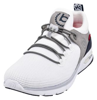 Bugatti Slip-On Sneaker BUGATTI, Herren, Gr. 45, weiss (wei&szlig;, kombiniert), Synthetik, Textil, Schuhe Slip-On Sneaker, Schlupfschuh, Freizeitsneaker, Halbschuh