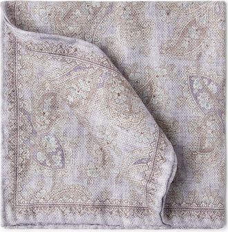 Brunello Cucinelli double-face pocket square - men - Eco Linen/Silk - One Size - Purple