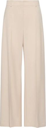 Max Mara Pantalon Canon - Dames - Wijde Broeken - Roze - L - Broeken