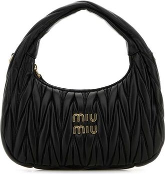 Miu Miu Black Nappa Leather Wander Handbag