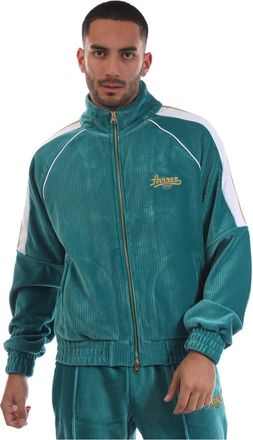 Avirex Mens Kingsb Embroidered Funnel Neck Raglan Sweatshirt in Green - Size X-Small