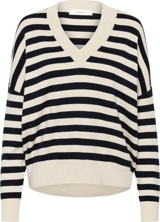 Inwear Foster IW V-neck Pullover - Dames - V-hals truien - Blauw - M - Katoen - Truien & Vesten