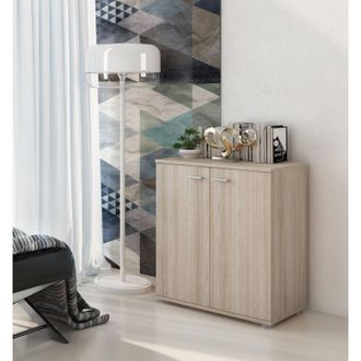 Dmora Aparador Osteno, Estante Un Nivel, 2 Compartimentos, 2 Puertas, 68x34x74h Cm Marr&oacute;n Olmo