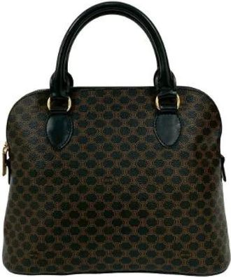 Celine Pre-owned Macadam Blazon Lederen Handtas - unisex - Vintage Handtas - Zwart - ONE Size - Leer - Vintage