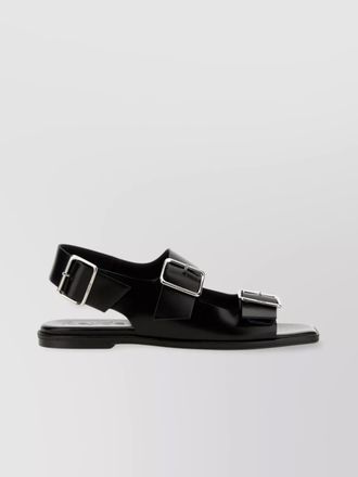 Aeyde adjustable strap flat sole sandals