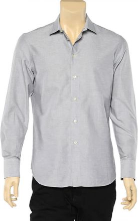 Emporio Armani Grey Cotton Button Front Shirt
