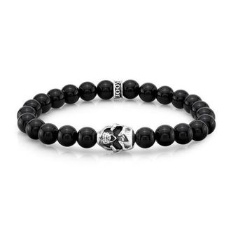 Room101 Skull Bead Bracelet in Black at Nordstrom