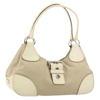 Prada Pre-owned Shoulder Bags, female, Beige, Size: ONE SIZE Pre-owned Vintage Shoulder Bag