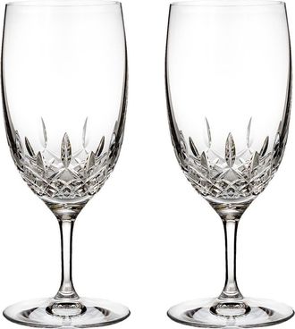 Waterford Lismore Essence Set of 2 Lead Crystal Water Glasses in Clear at Nordstrom