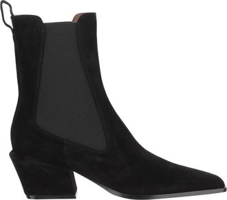 PARIS TEXAS Su&egrave;de Enkellaarsjes met Vierkante Neus - Dames - Cowboylaarzen - Zwart - 36 EU - Su&egrave;de - Schoenen