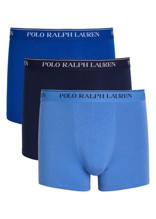 Polo Ralph Lauren Logo-jacquard Stretch-cotton Trunks - set of Three - Blue - XL