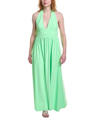 Susana Monaco Halter Gathered Maxi Dress