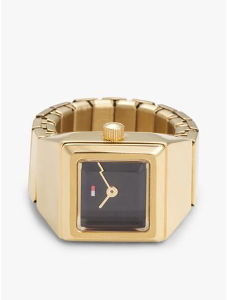 Tommy Hilfiger Womens 15MM Square Ring Watch - Gold