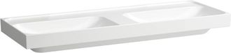 Laufen Meda Lavabo Doble, Empotrable, 1300x460mm, Sin Agujero - Laufen