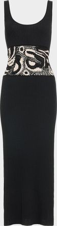 Ramy Brook Fiana Ribbed Crochet Midi Dress