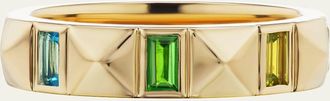 Harwell Godfrey 18K Rainbow Pyramid Baguette Band