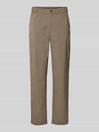 Selected Regular Fit Anzughose mit G&uuml;rtelschlaufen Modell HALLS in Oliv, Gr&ouml;&szlig;e 46