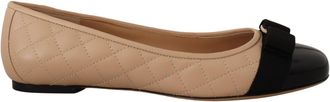 Ferragamo Quilted Nappa Leather Ballet Flats