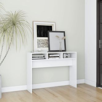vidaXL Tavolino Consolle Bianco 105x30x80 Cm In Legno Multistrato - Vidaxl