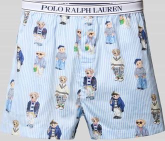 Polo Ralph Lauren Boxershorts mit Polo Bear Motiv in Hellblau, Größe XS