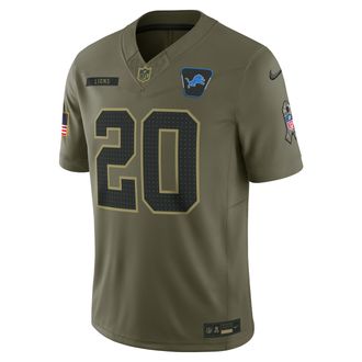 Nike Barry Sanders Detroit Lions Salute to Service Retired Nike Mens Dri-FIT NFL Limited Jersey in Brown | SSLM2DHA7A-SZP