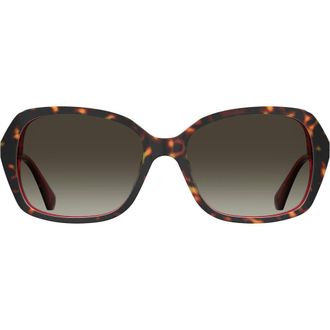 Kate Spade New York yvette 54mm gradient polarized square sunglasses in Havana Pink /Brown Gradient at Nordstrom