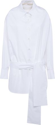 Tela White Gilda Waist Belt Fabric Shirt