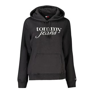 Tommy Jeans Badge Hoodie - Dames - Hoodies - Zwart - 2XL - Katoen - Hoodies & sweatvesten