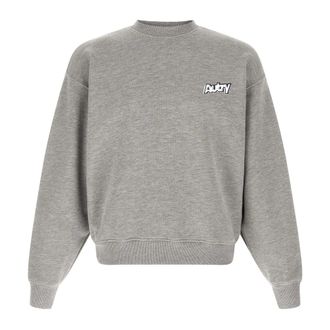Autry Sweatshirts, male, Gray, Size: XL Embroidered Logo Crewneck Sweatshirt