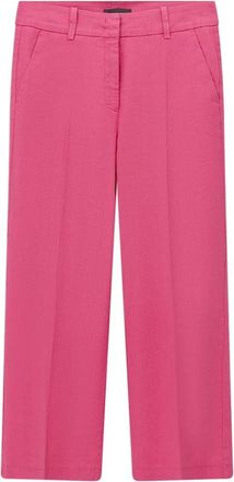 Cambio 7/8 Wijde Broek - Dames - Wijde Broeken - Roze - 2XL - Katoen - Broeken