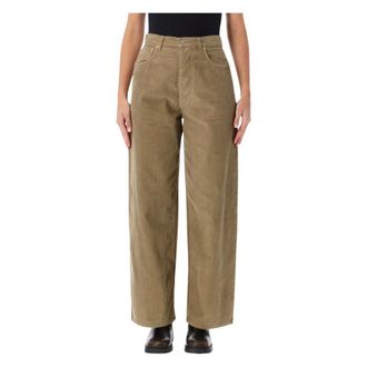 Fortela Jaron Wide Leg Pant - Dames - Broeken - Bruin - Maat: W27 Katoen