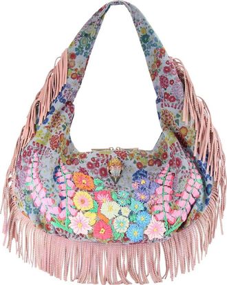 Kurt Geiger Large Shoreditch Fringe Hobo Bag in Blue/Pal C at Nordstrom