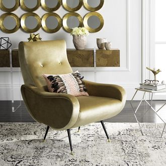 Safavieh Elicia Velvet Retro Mid Century Accent Chair