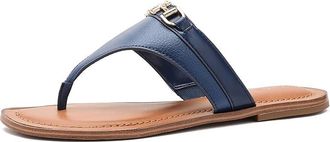 Tommy Hilfiger Goldiea Womens Sandals Dark Blue 400 : 9.5 M, Faux Leather