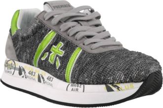 Premiata Womens Conny 4504 Sequin Upper Sneakers In Grey