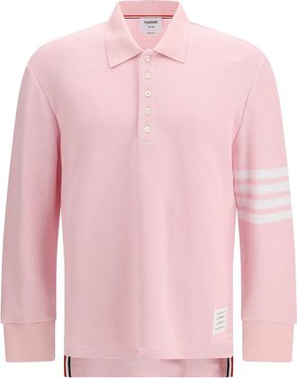 Thom Browne Pink Shirt Collar Polo