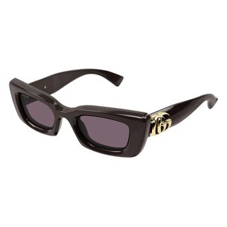 Gucci Sunglasses, unisex, Brown, Size: 49 MM Cat-eye Rectangular Sunglasses