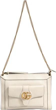 Gucci Arli Small Crossbody Bag White Womens Leather (Pre-Owned)