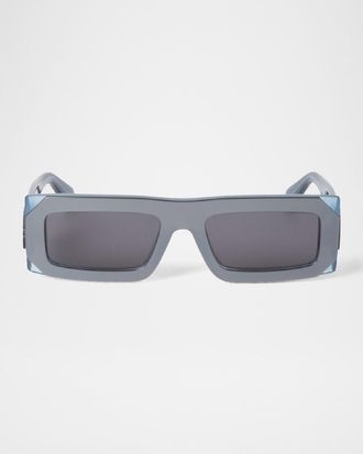 Off-white Men & apos;s Laurel Acetate Rectangle Sunglasses
