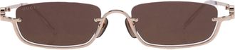 Gucci Brown Rectangular Unisex Sunglasses GG1278S 001 55