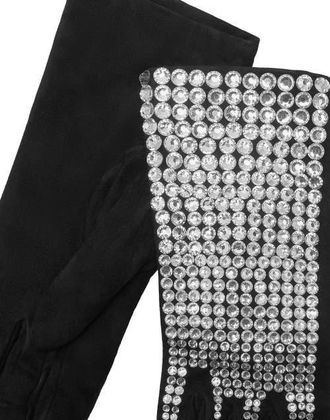 Philipp Plein Mid-Gloves Women in Black at Nordstrom, Size 10