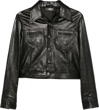 Amiri Button-up Leather Jacket