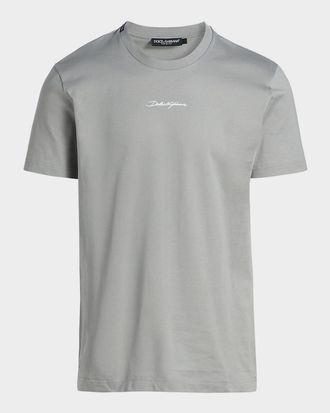 Dolce & Gabbana Mens Cotton Logo Signature T-Shirt